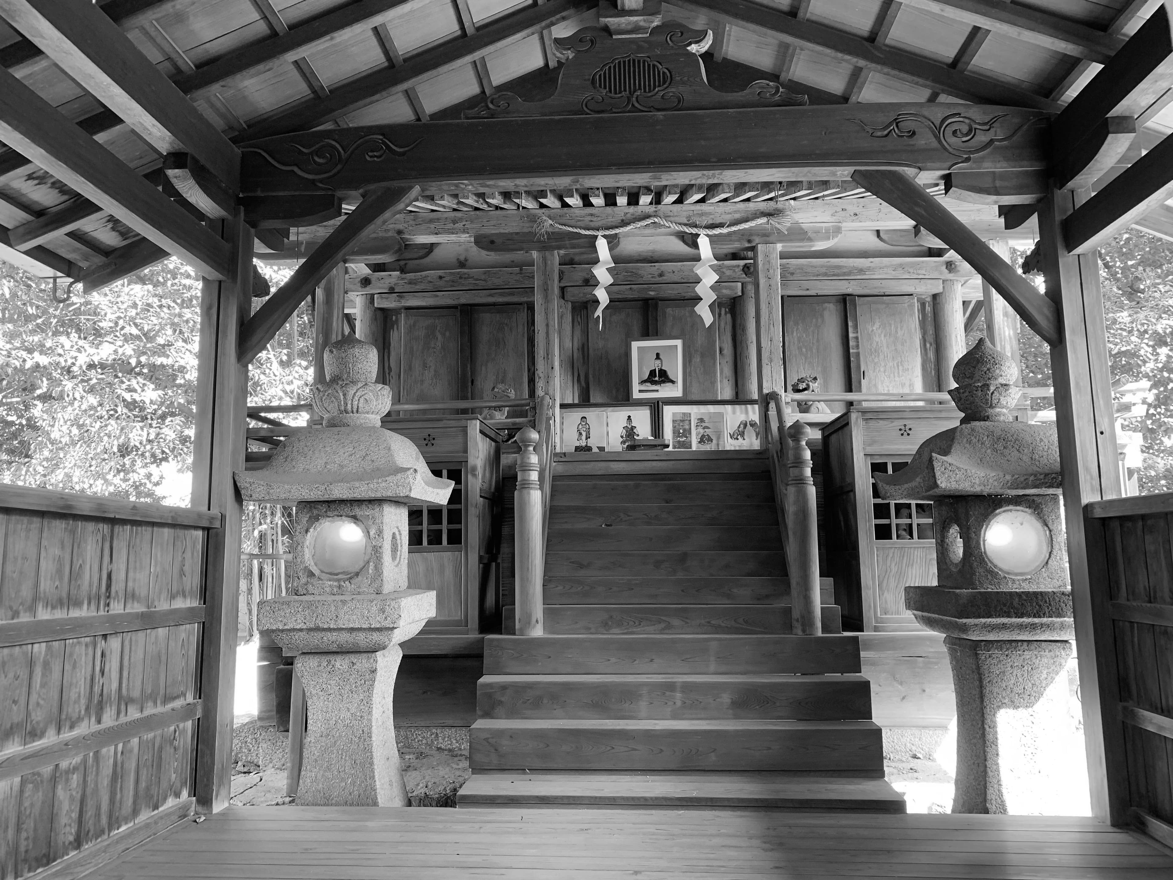 Traditional Japanese Shrine Interior